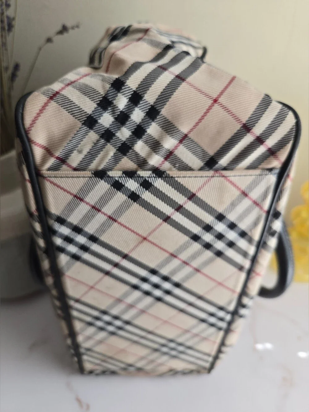 Vintage Burberry Blue Label Nova Check Canvas Japan Exclusive Satchel Bag